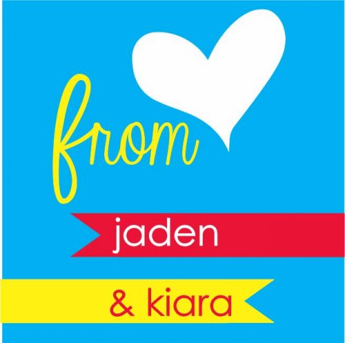 Heart from flaglets blue