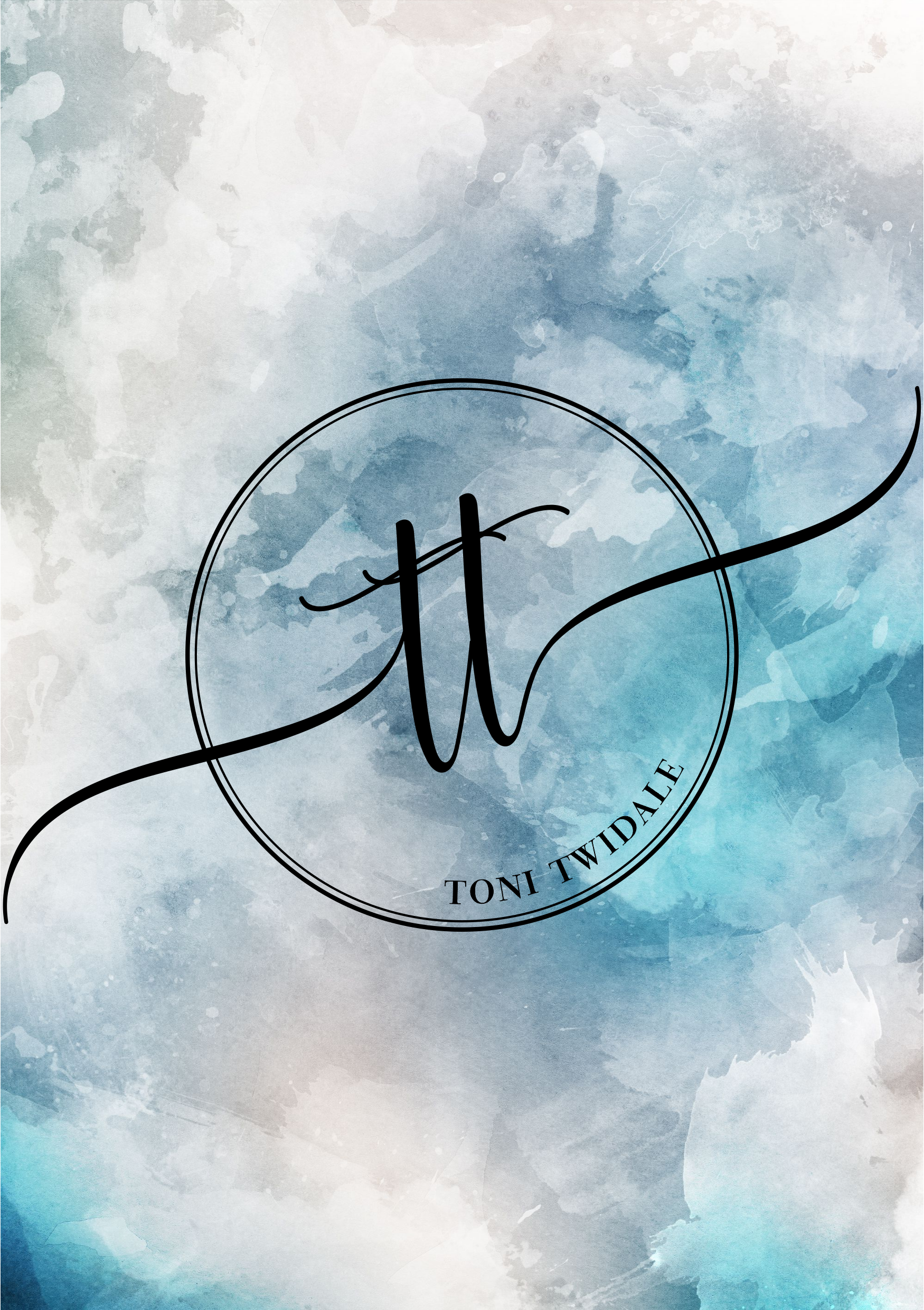 Watercolour blue grey