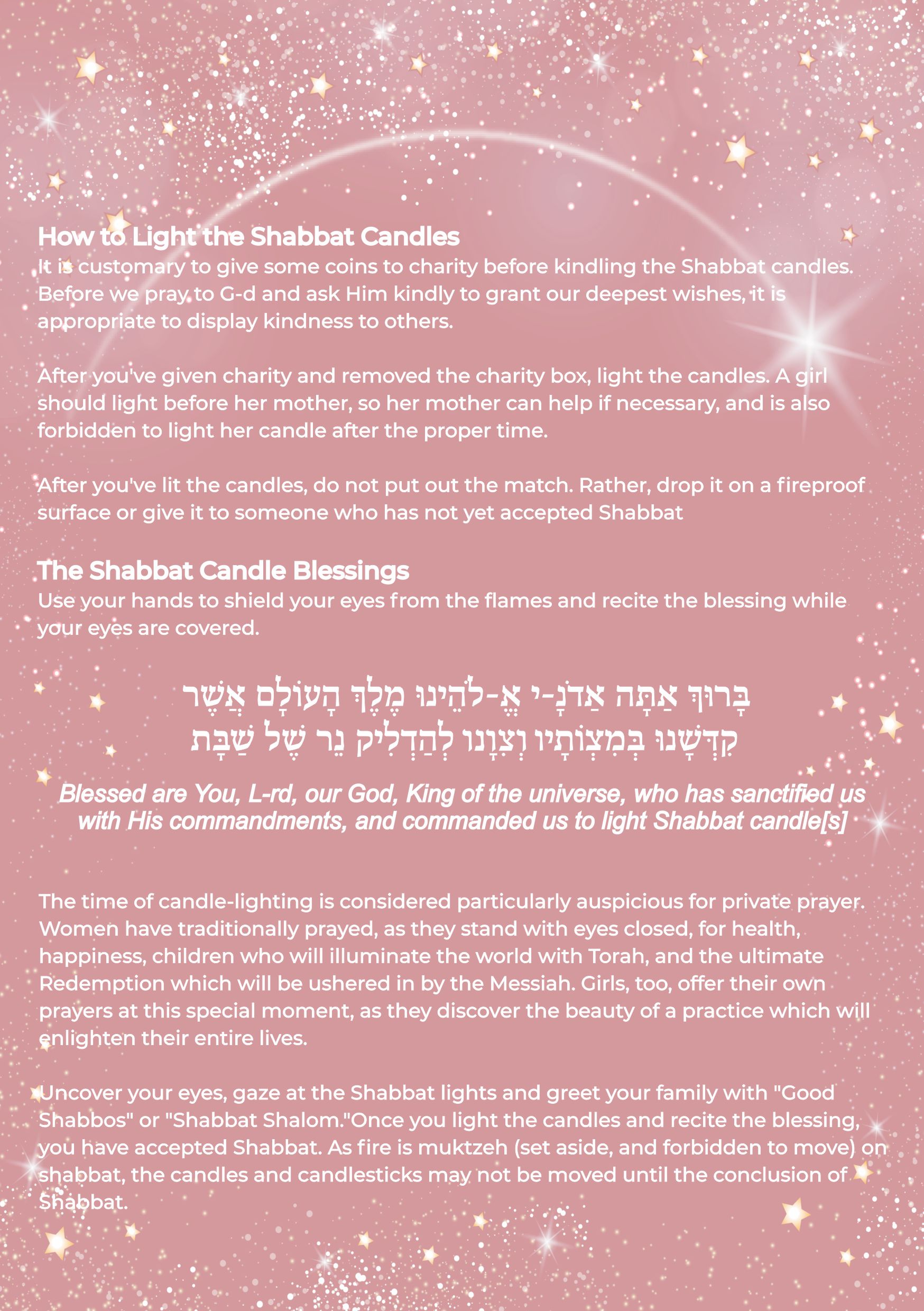 Brocha card Candle lighting