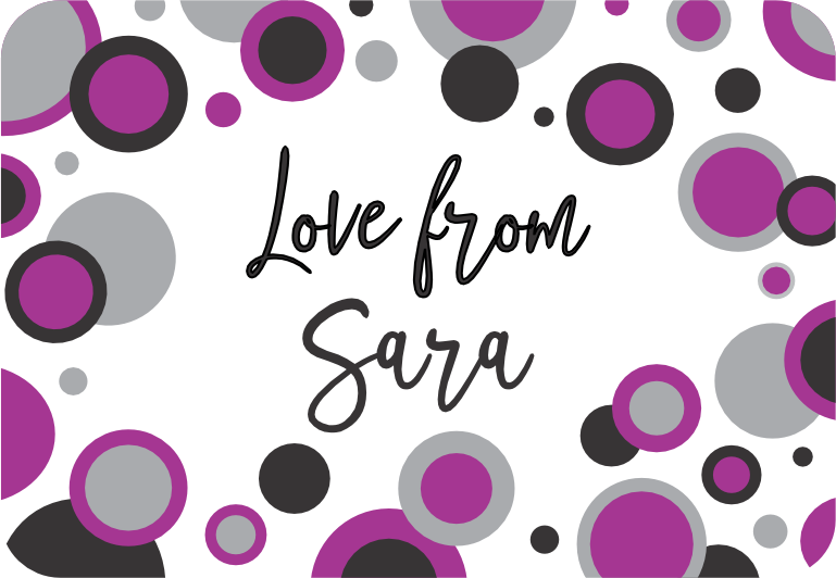 Bubbles purple & grey