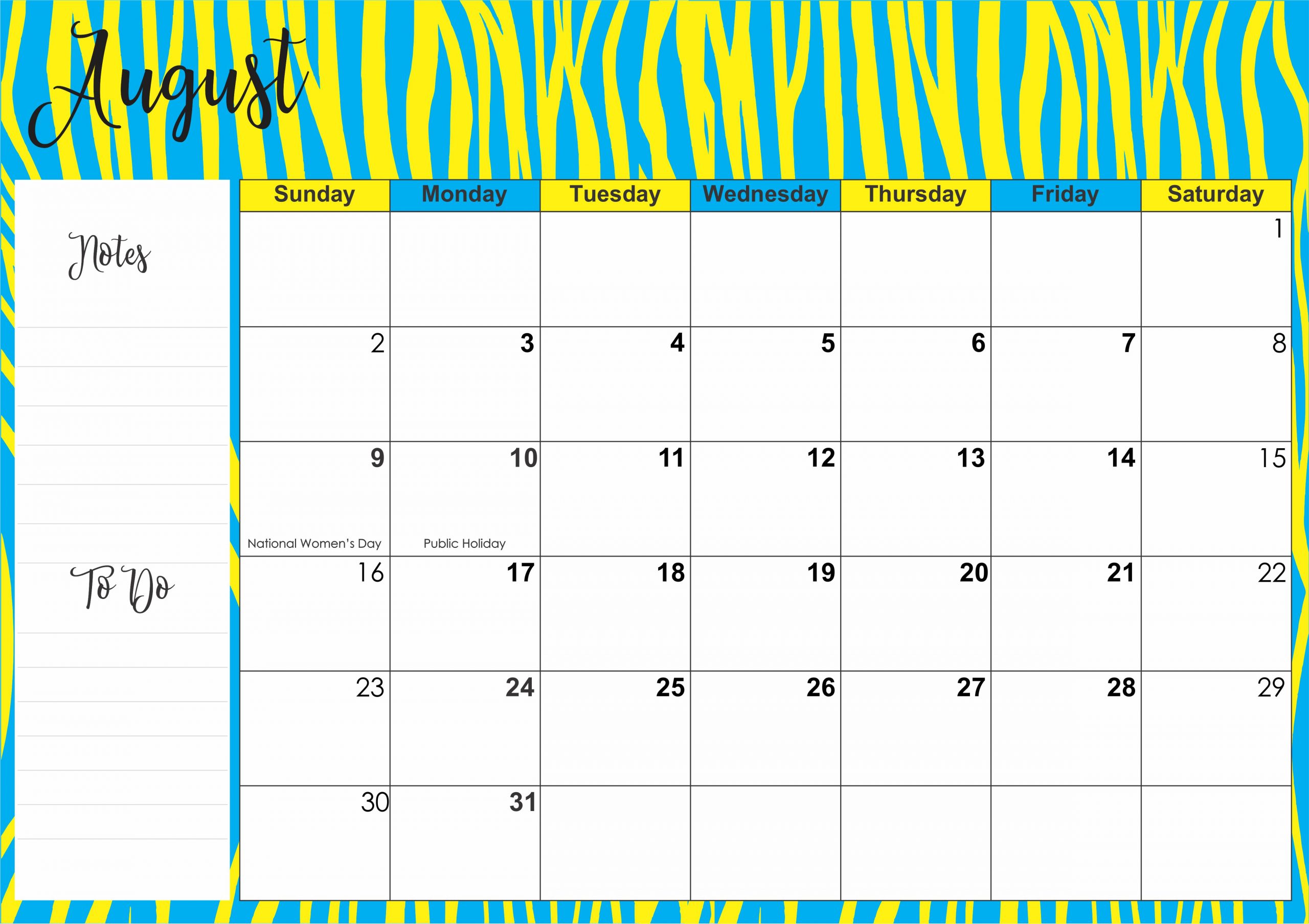 Zebra yellow & turquoise