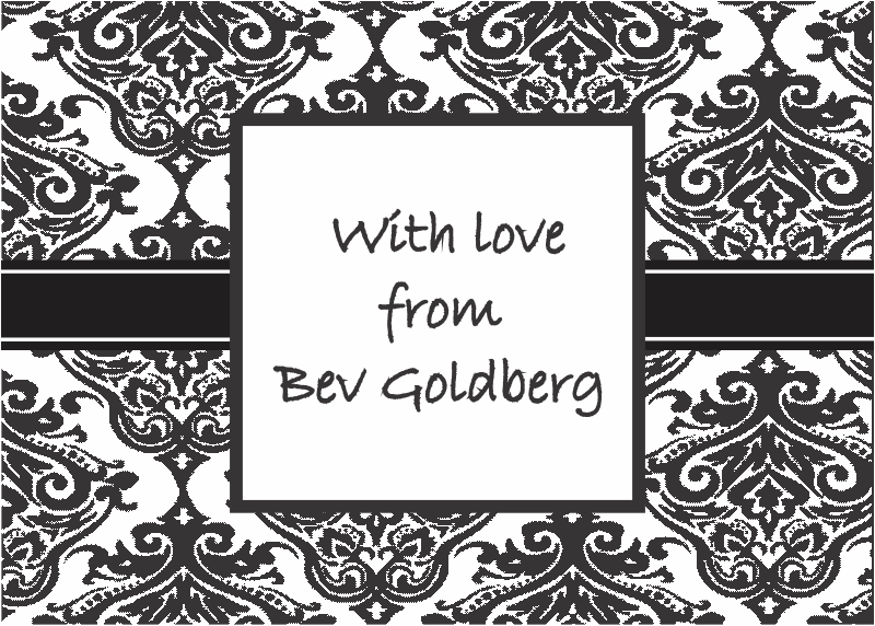 Damasc with ribbon black