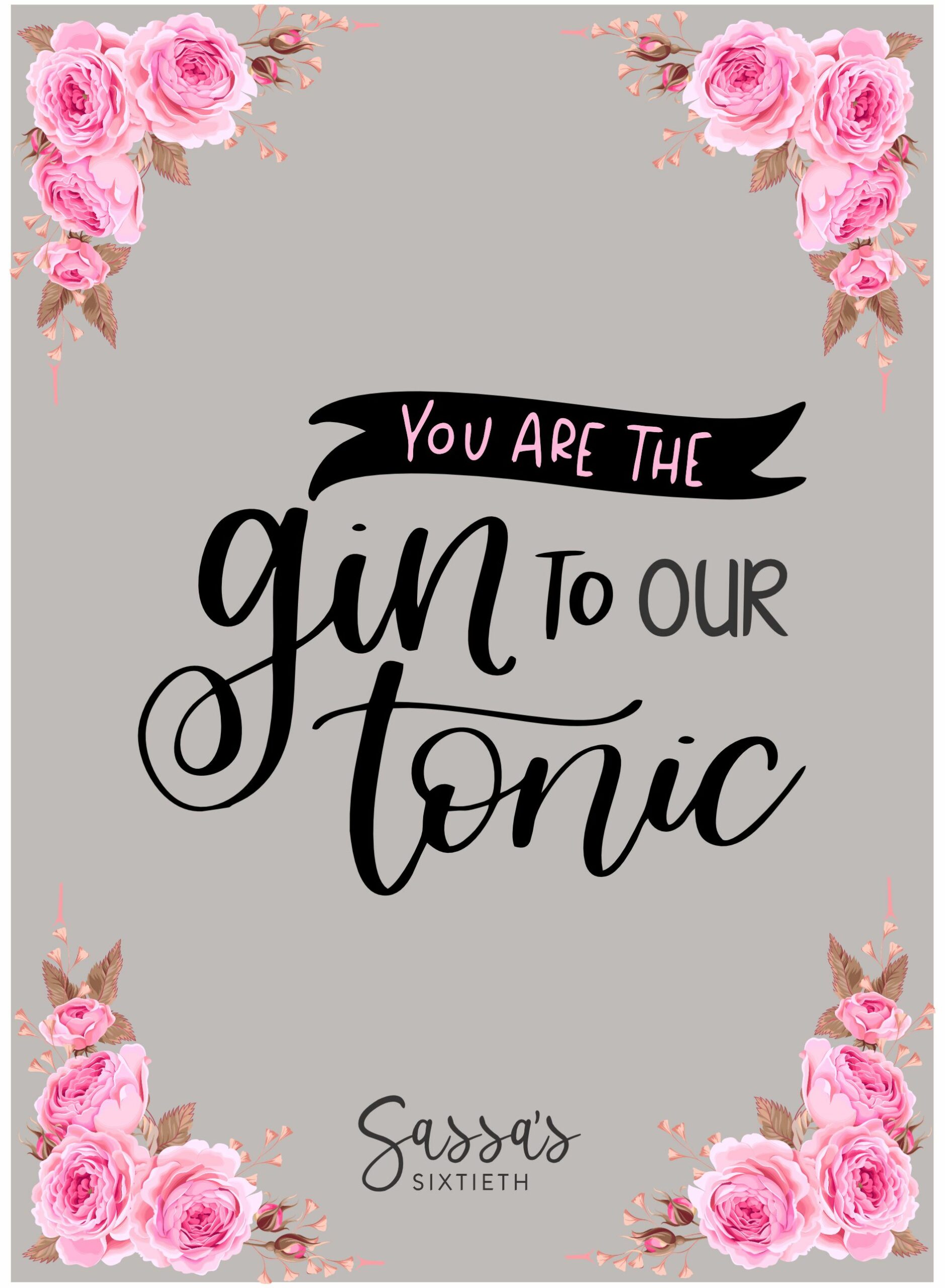 Gin to our tonic