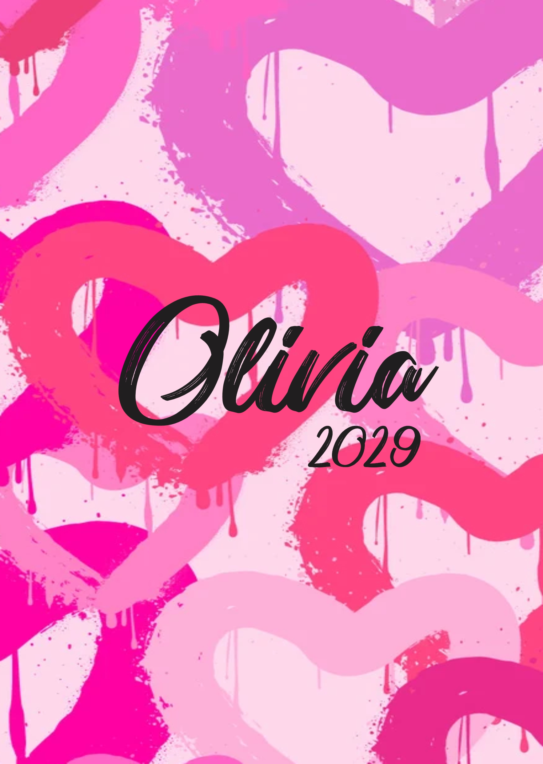 Spray painted hearts