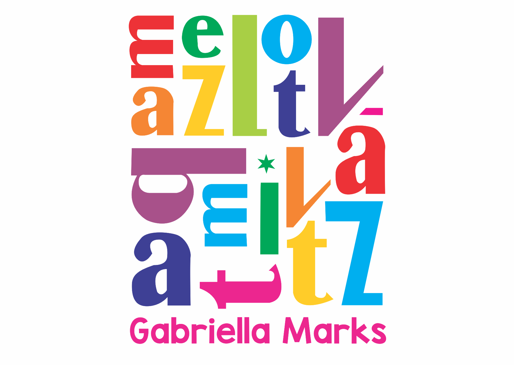 Mazeltov block on white