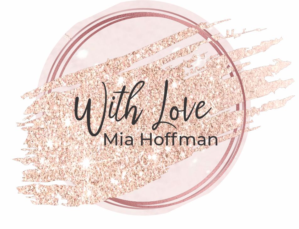 Rose gold glitter swoosh