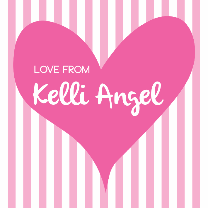 Heart on stripes pink