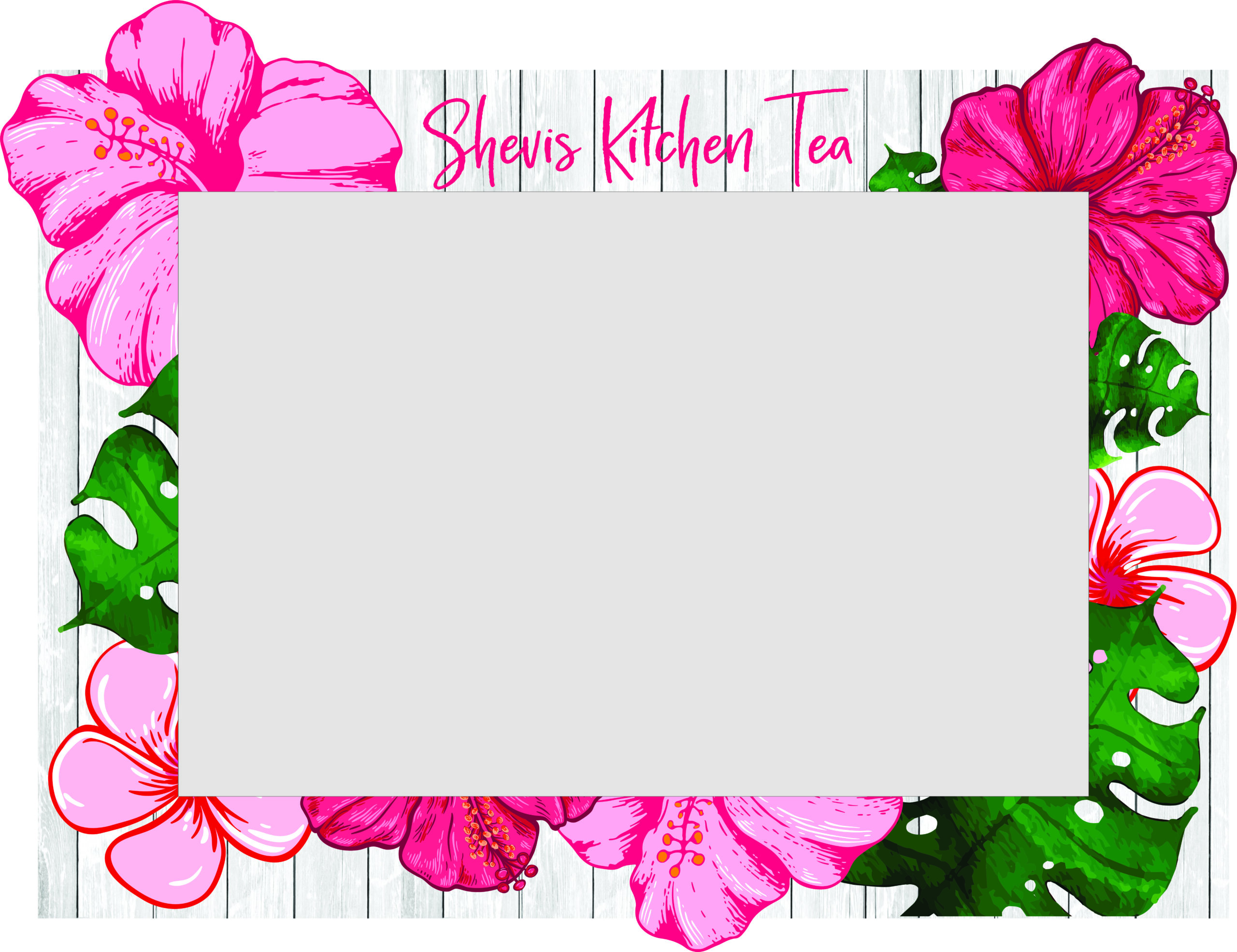 Hibiscus pink and amazon green