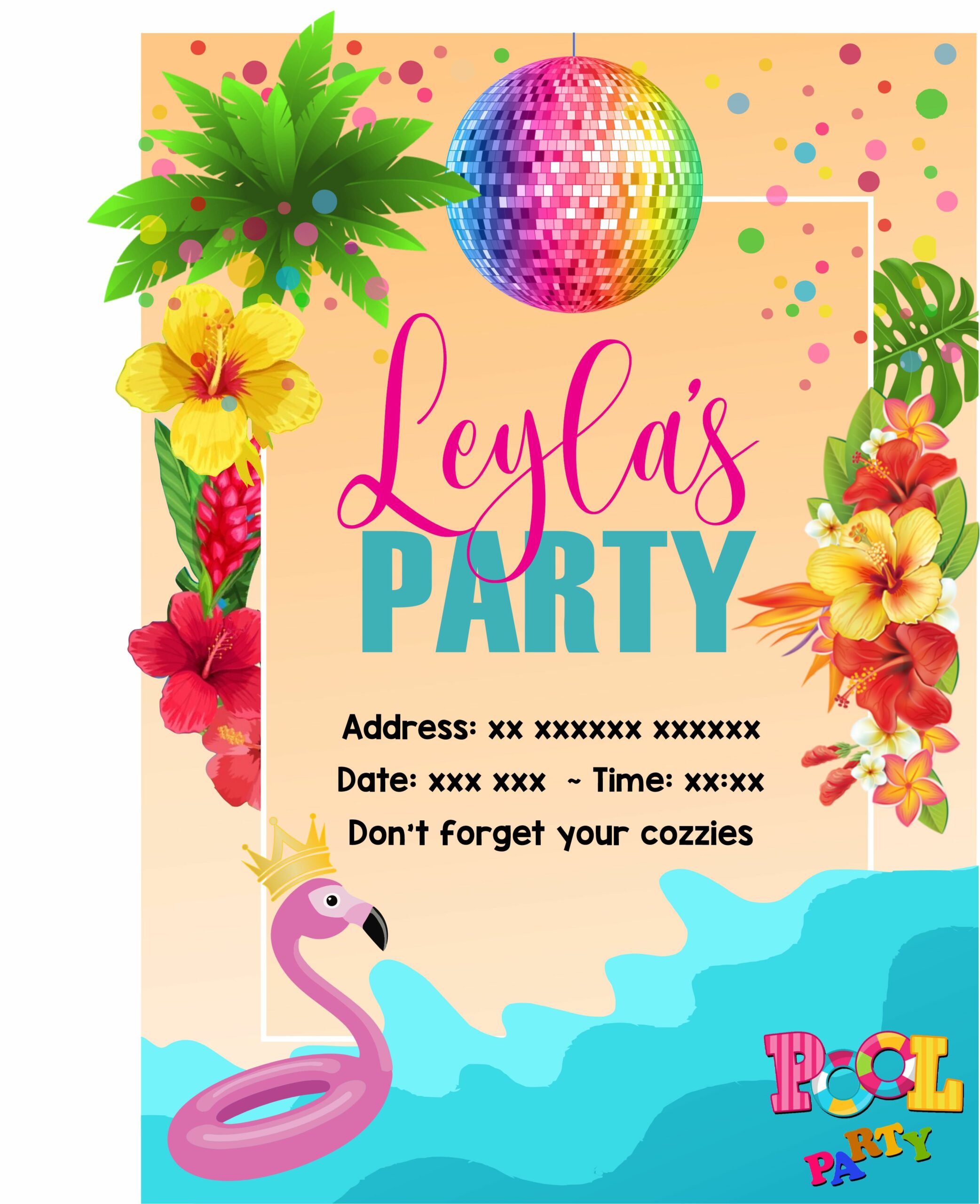 Tropical beach party