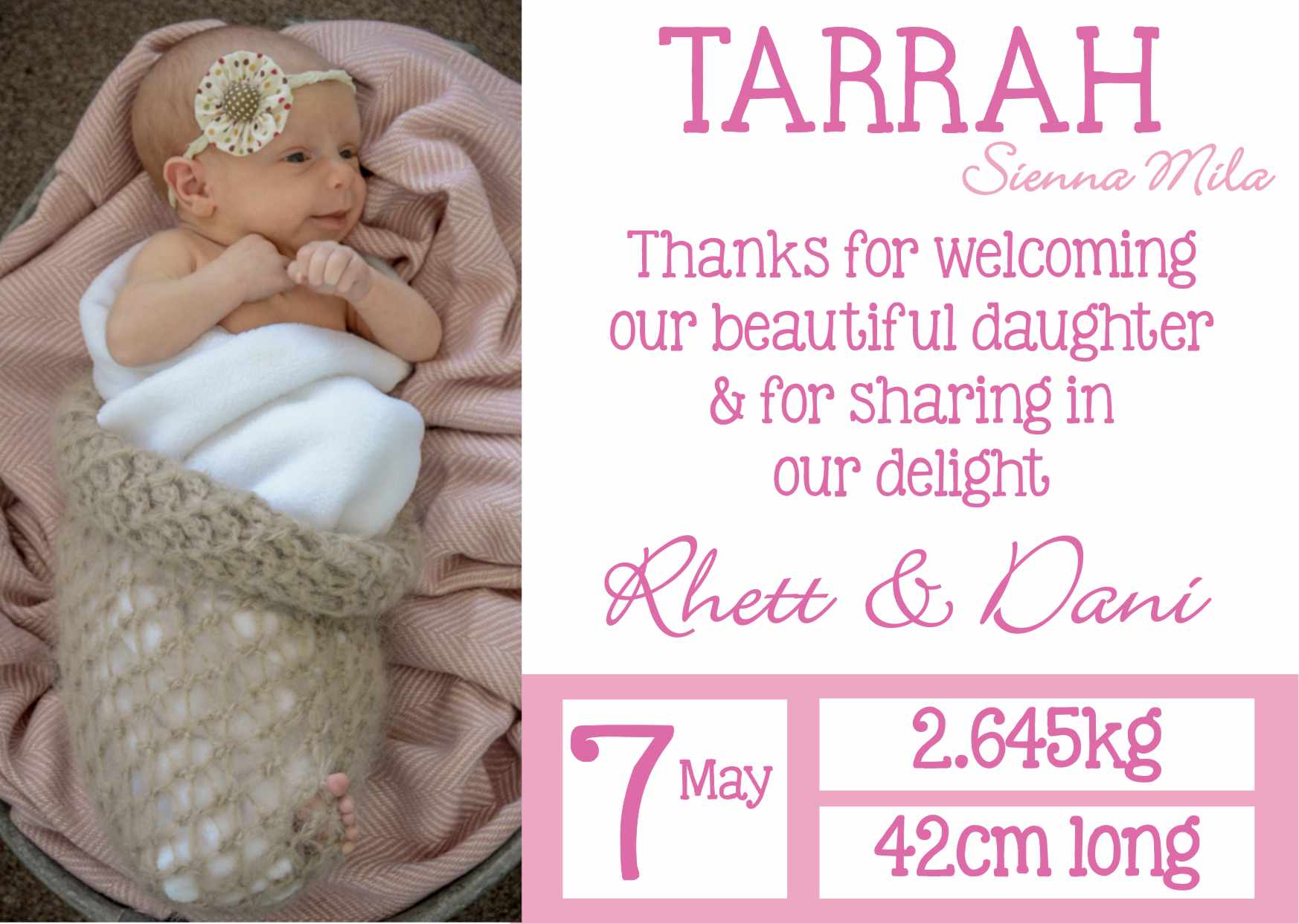 Birth announcement