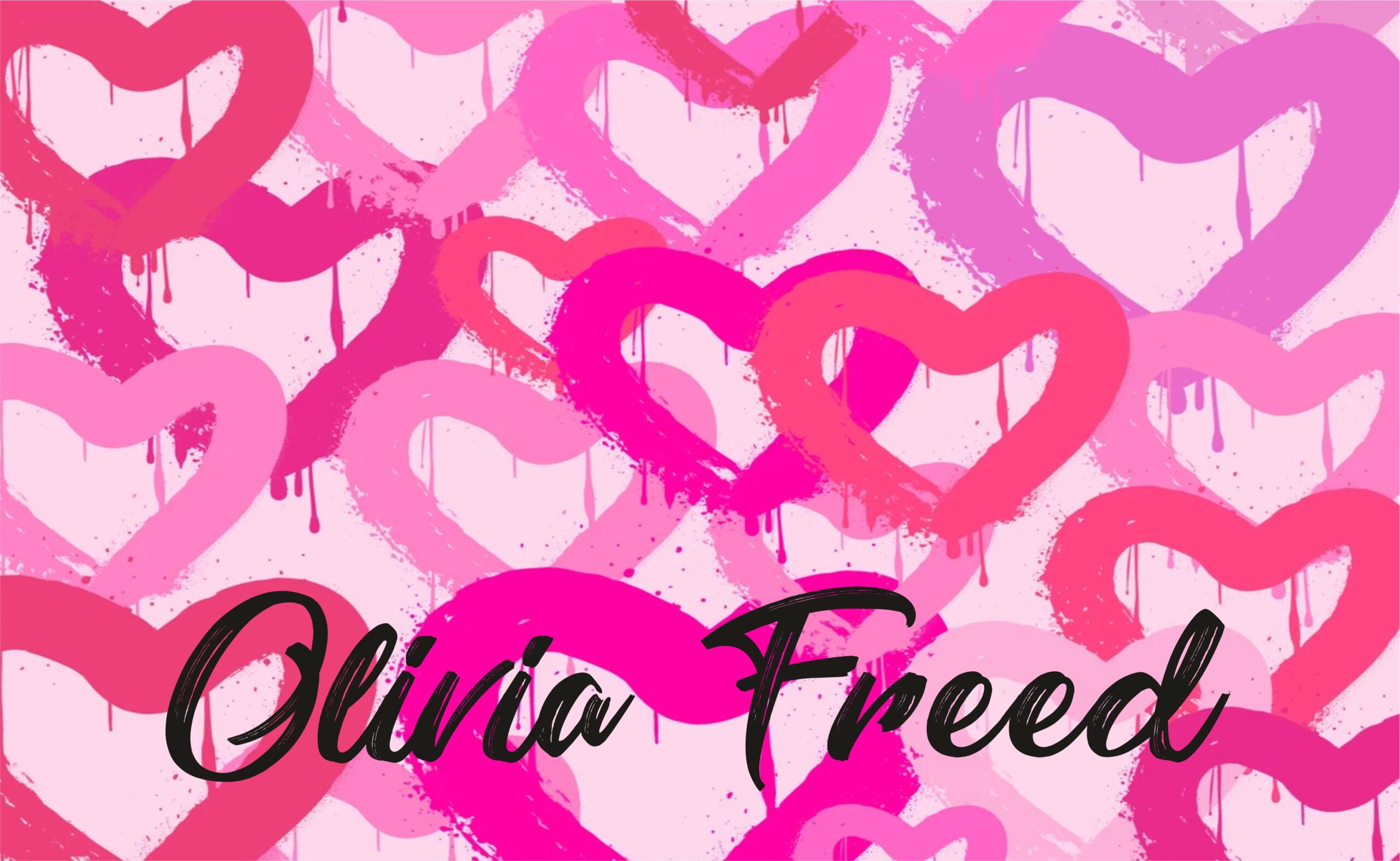 Spray painted hearts