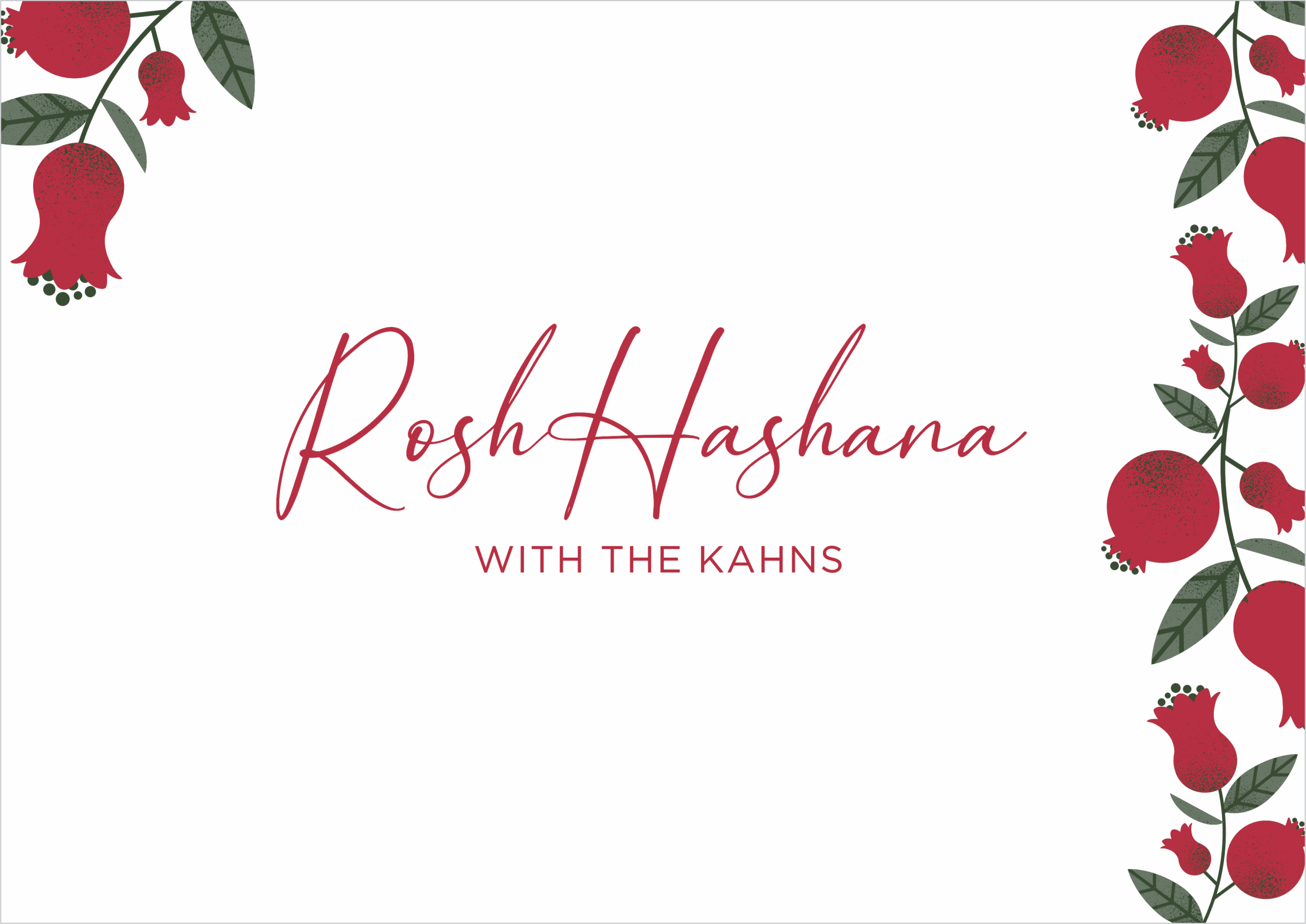 Rosh Hashana Red pomegranate
