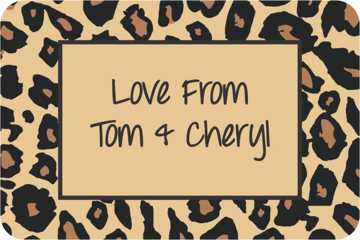 Animal print browns rectangle