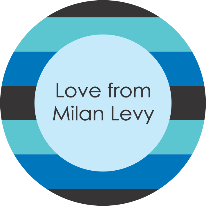 Chunky stripes blues