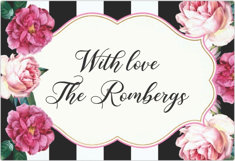 Rose on chunky stripes