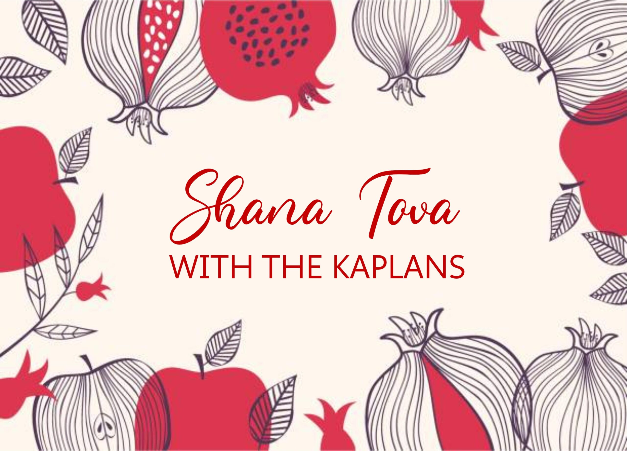 Rosh Hashana cream pomegranates