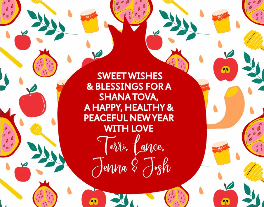 Rosh hashana red pomegranate