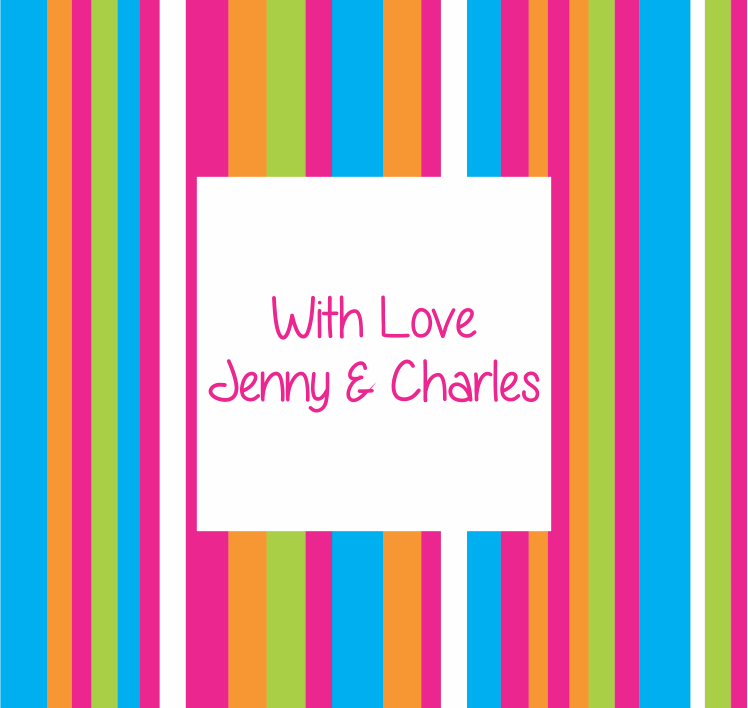 Pink orange etc square white