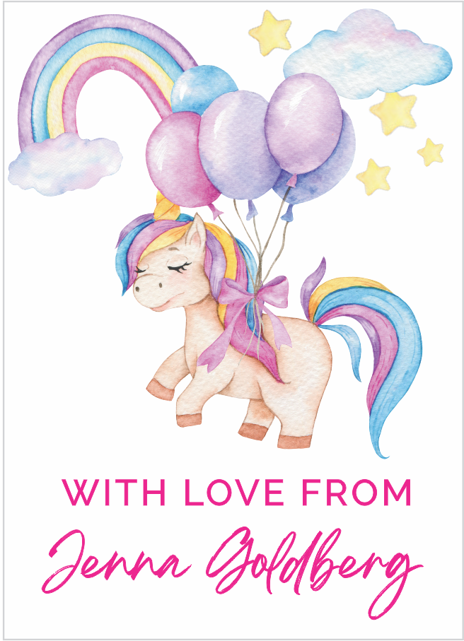 Unicorn rainbow balloons
