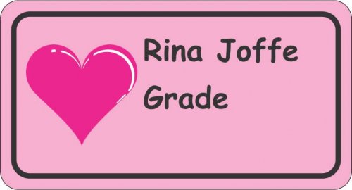 Heart cerise on light pink