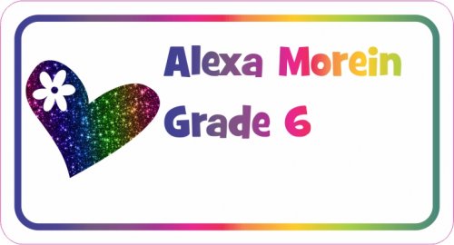 Heart glitter rainbow