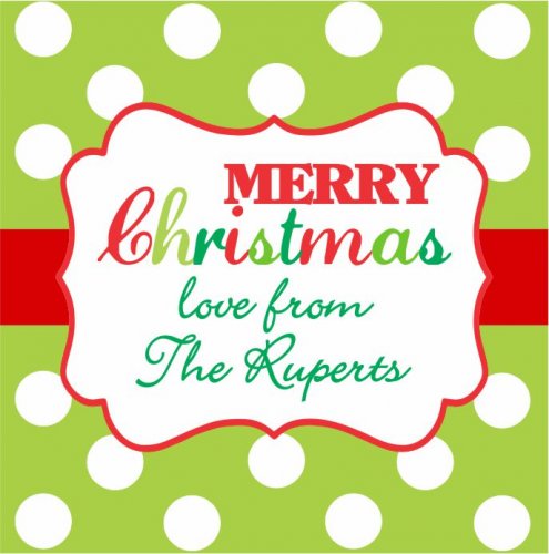 Dots n frame lime nred