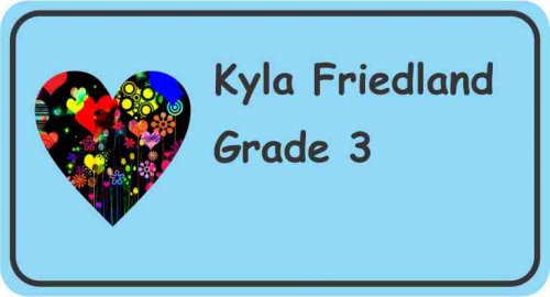 Heart brights on light blue