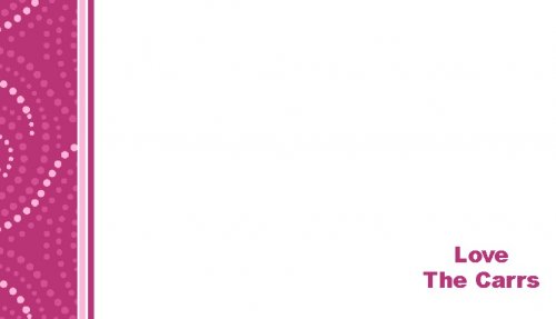 Left pink dotty twirls