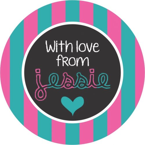 Chalkboard stripes pink