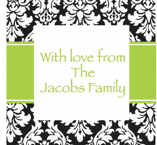 Damasc with ribbon square