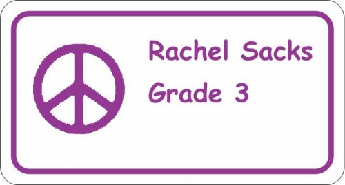 Peace purple on white