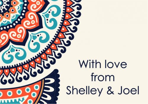 Patterns of navy orange