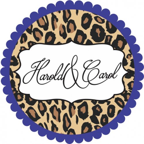 Animal print scolloped