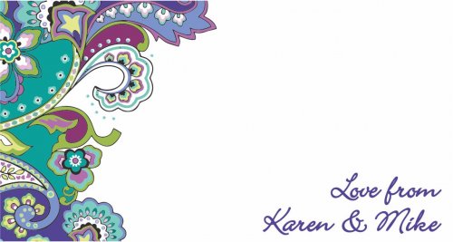 Paisley colours on white