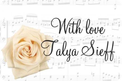 Rose cream music notes