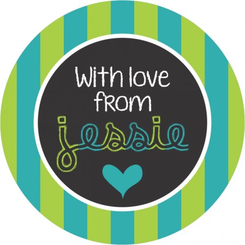 Chalkboard stripes aqua