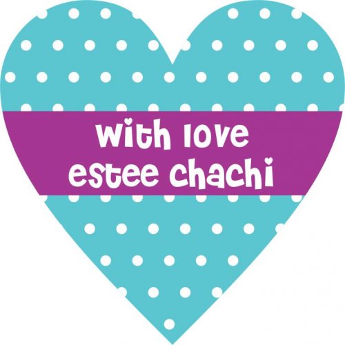 Hearts polka dots aqua & purple