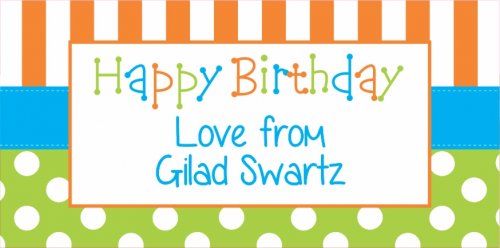 Dots n stripes lime n orange