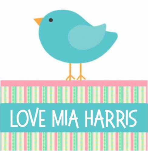 Bird on pastel stripes