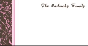 Left pink & brown floral