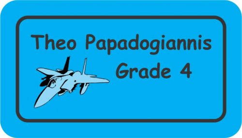 Fighter plane on turquoise