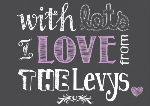 Rectangle with lots of love lilac