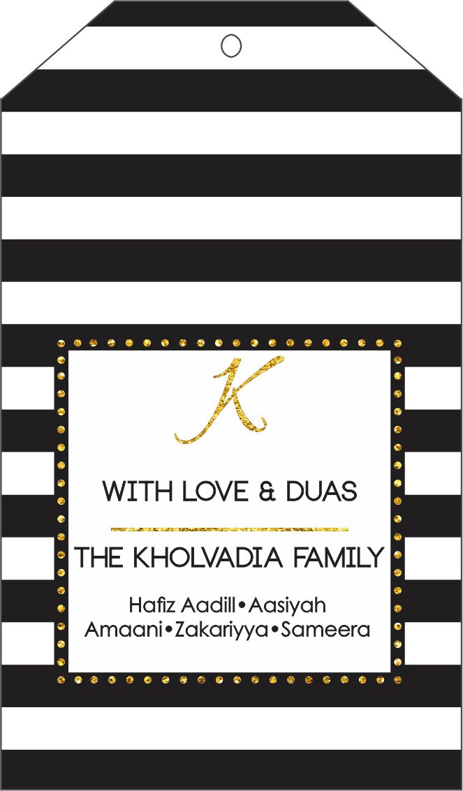 Black strips gold touch