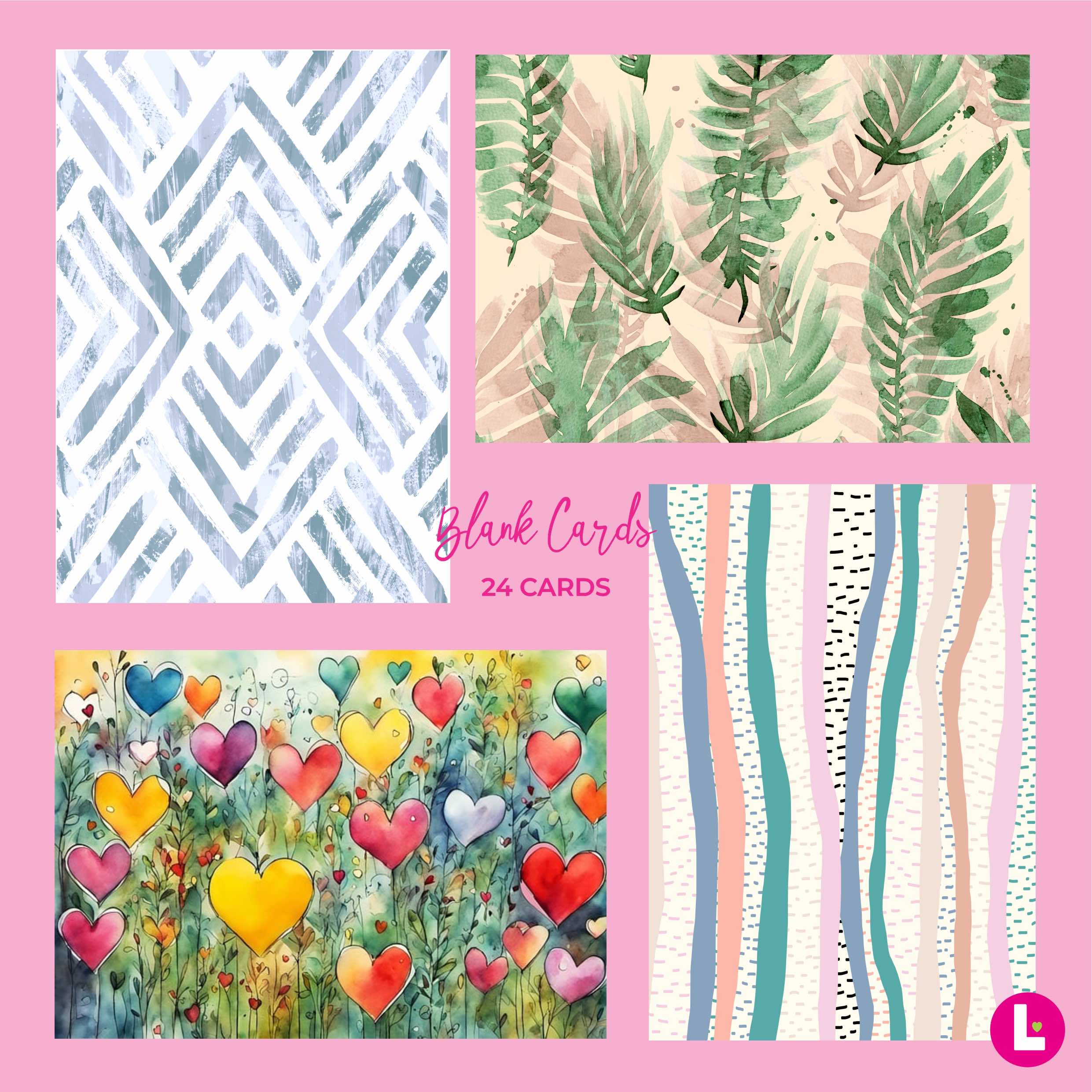 Pretty blank card pack