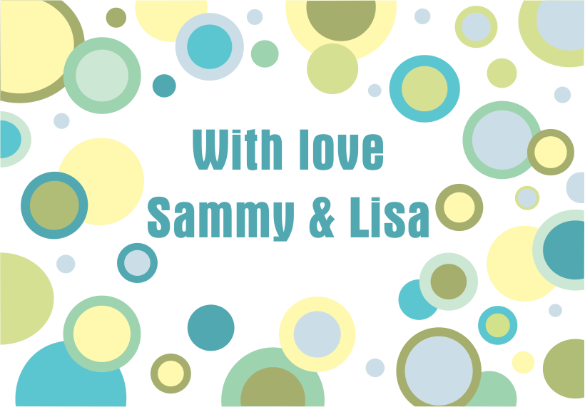 Bubbles yellow & aqua