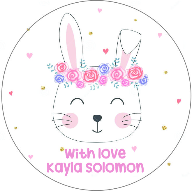 bunny floral head crown