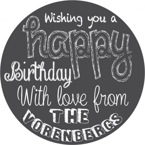 Happy birthday white