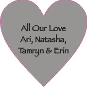 Heart black on silver