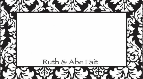 Border damasc black & white