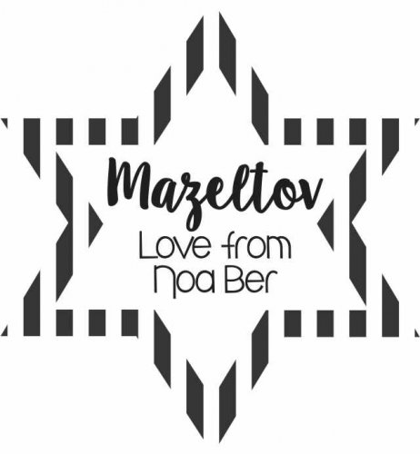 Mazeltov black n white stripes shapie